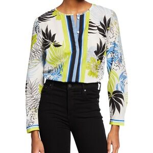 KOBI HALPERIN Hala Floral-print Blouse In White Multi